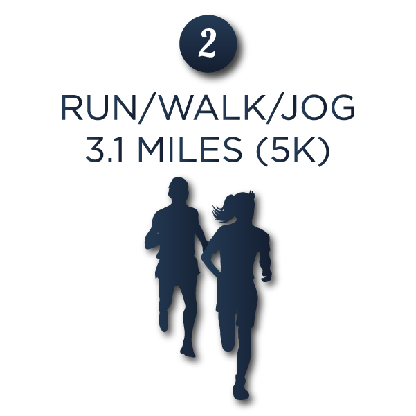 Step 2: Run/Walk/Jog 3.1 Miles