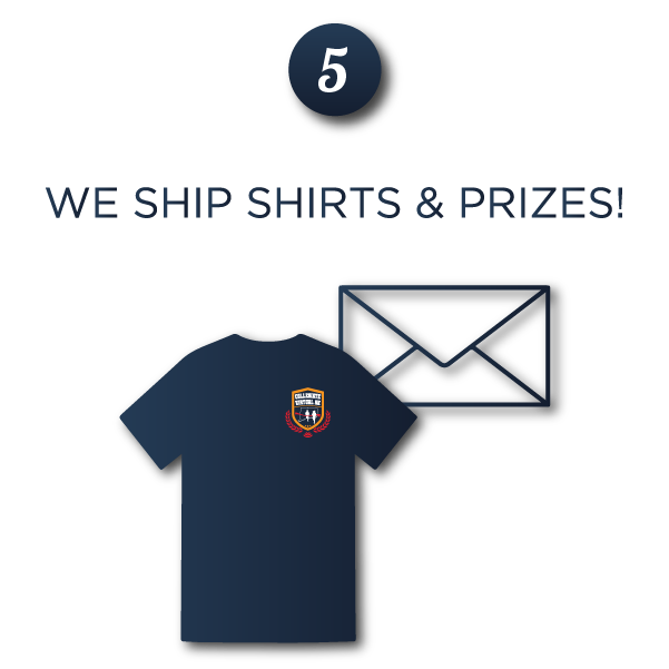 Step 5: We Ship Shirts and Prizes